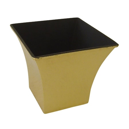 Cheungs 4.75 in. Square Planter with A Tapered Body - Gold PP-109GD